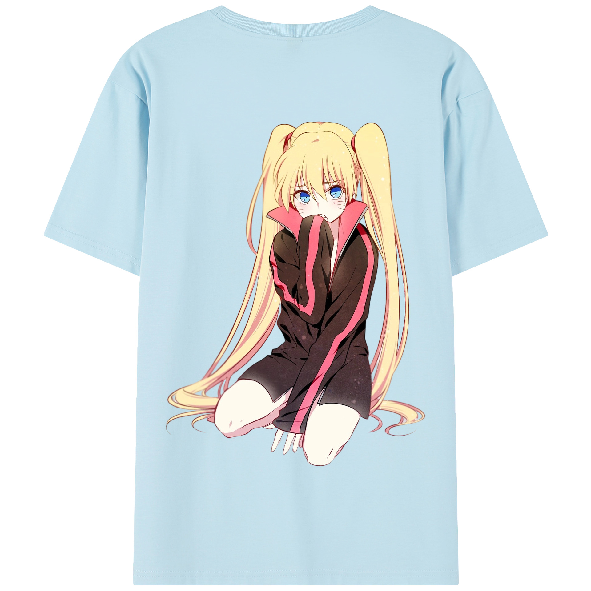 （画像用） NARUTO -ナルト- うずまき ナルト Uzumaki Naruto 綿100％半袖Tシャツ（背面プリント）